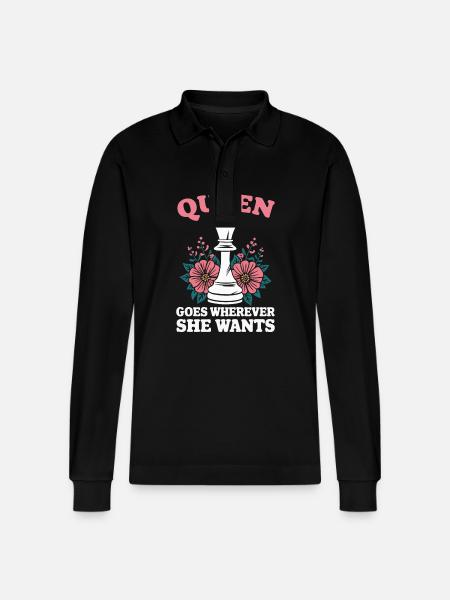 Chess Chess Player - Stanley/Stella Organic Unisex Long-Sleeved Polo Shirt Prepster - black