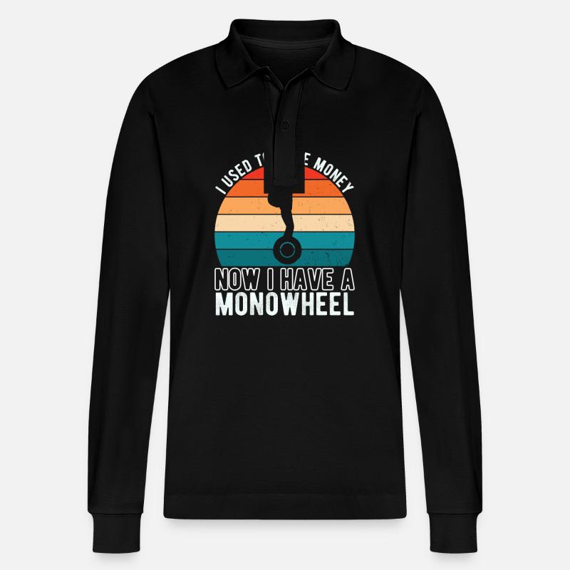 EUC Monowheel - Stanley/Stella Unisex Bio-Langarm-Poloshirt Prepster - Schwarz