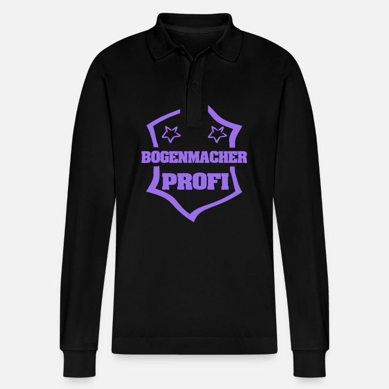 Cadeau pour archetier - Polo à manches longues bio PREPSTER Stanley/Stella Unisexe - noir