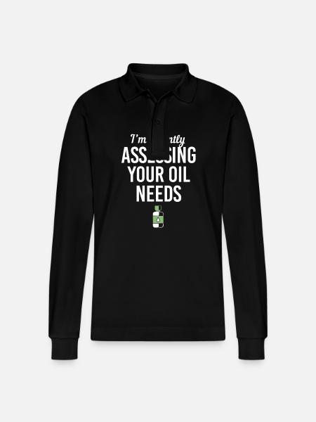 Essential oil - Stanley/Stella Organic Unisex Long-Sleeved Polo Shirt Prepster - black