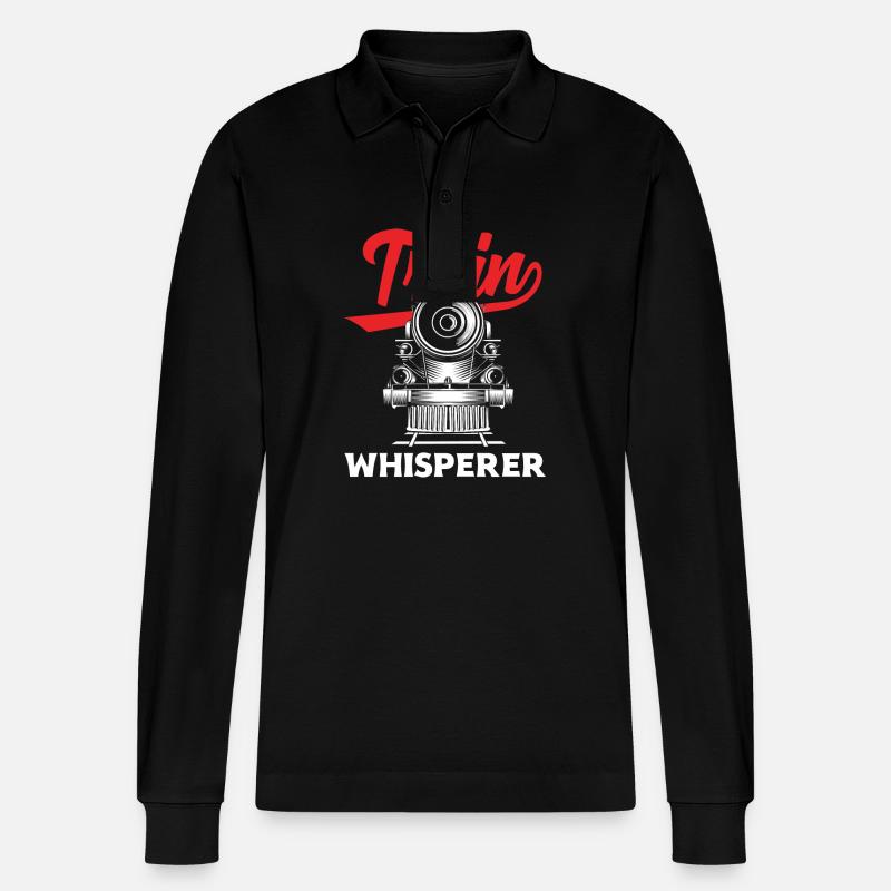 Train Whisperer - Stanley/Stella Unisex Bio-Langarm-Poloshirt Prepster - Schwarz