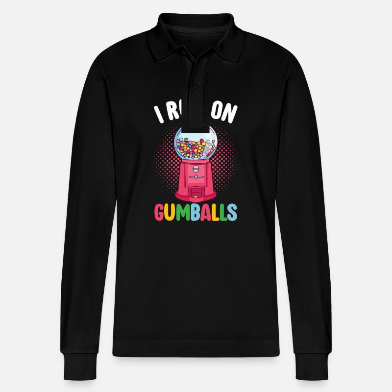 Gumball Machine Kaugummiautomat - Stanley/Stella Unisex Bio-Langarm-Poloshirt Prepster - Schwarz