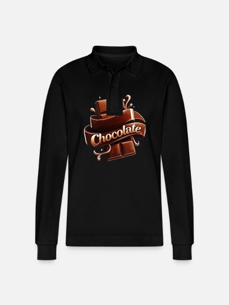 CHOCOLATE - Stanley/Stella Unisex Bio-Langarm-Poloshirt Prepster - Schwarz