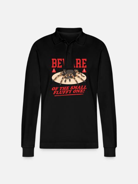 Tarantula Tarantula Spider Gift - Stanley/Stella Organic Unisex Long-Sleeved Polo Shirt Prepster - black