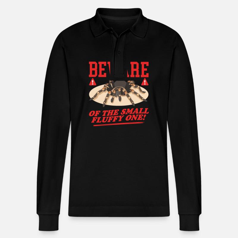 Vogelspinnen Tarantel Spinne Geschenk - Stanley/Stella Unisex Bio-Langarm-Poloshirt Prepster - Schwarz