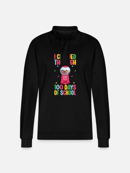 Gumball Machine Chewing Gum Machine - Stanley/Stella Organic Unisex Long-Sleeved Polo Shirt Prepster - black
