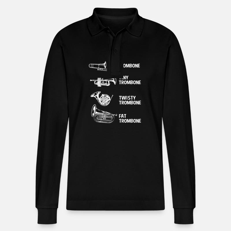 Posaune - Stanley/Stella Unisex Bio-Langarm-Poloshirt Prepster - Schwarz