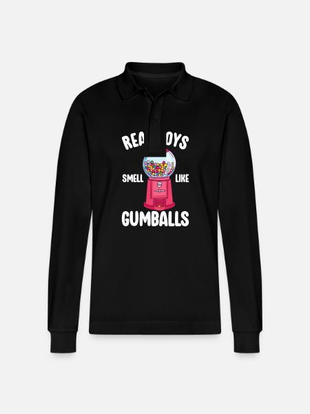 Gumball Machine Chewing Gum Machine - Stanley/Stella Organic Unisex Long-Sleeved Polo Shirt Prepster - black