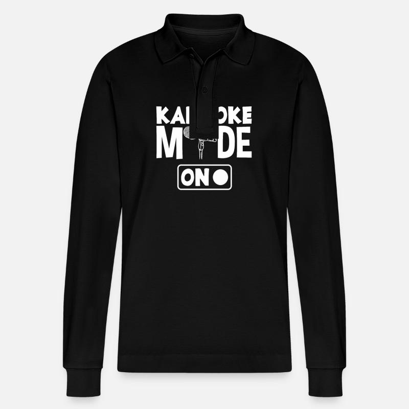 Mode karaoké activé - Polo à manches longues bio PREPSTER Stanley/Stella Unisexe - noir