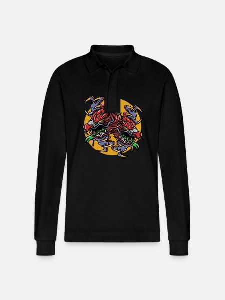 Magic Dungeon Dragon Fantasy RPG - Stanley/Stella Prepster økologisk unisex langærmet poloshirt - sort