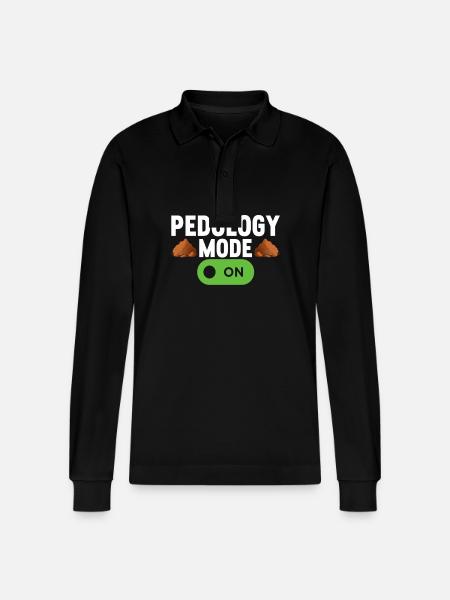Bodenwissenschaftler Soil Science - Stanley/Stella Organic Unisex Long-Sleeved Polo Shirt Prepster - black