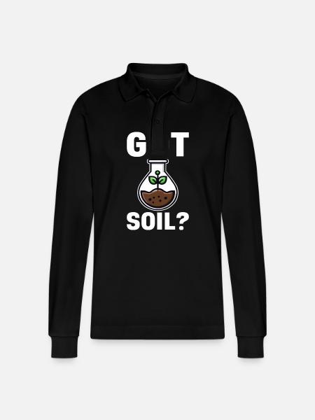 Bodenwissenschaftler Soil Science - Stanley/Stella Organic Unisex Long-Sleeved Polo Shirt Prepster - black