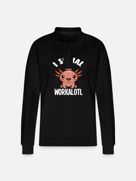 I'm a social workalotl - Stanley/Stella Organic Unisex Long-Sleeved Polo Shirt Prepster - black