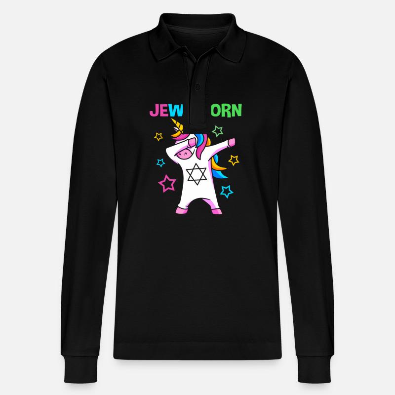 Chanukkah - Stanley/Stella Unisex Bio-Langarm-Poloshirt Prepster - Schwarz