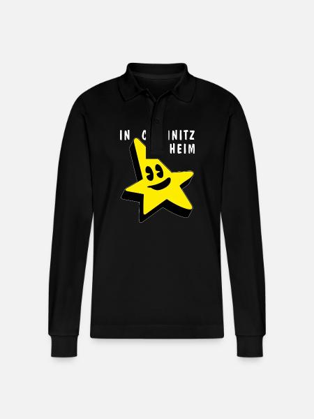 AT HOME IN CHEMNITZ - Stanley/Stella Organic Unisex Long-Sleeved Polo Shirt Prepster - black