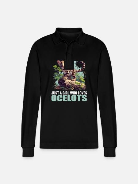 Ocelots Ocelot - Stanley/Stella Unisex Bio-Langarm-Poloshirt Prepster - Schwarz