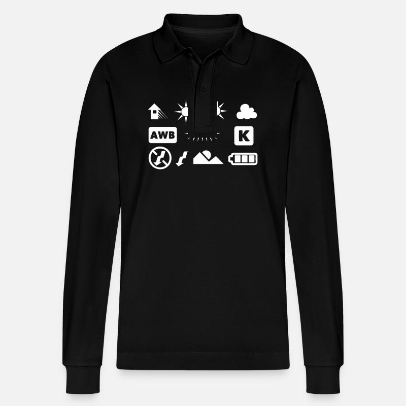 Kamerafunktion Bildfotografie - Stanley/Stella Unisex Bio-Langarm-Poloshirt Prepster - Schwarz