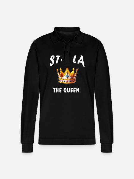 STELLA THE QUEEN - Stanley/Stella Organic Unisex Long-Sleeved Polo Shirt Prepster - black