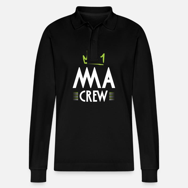 Mma Crew - Stanley/Stella Unisex Bio-Langarm-Poloshirt Prepster - Schwarz