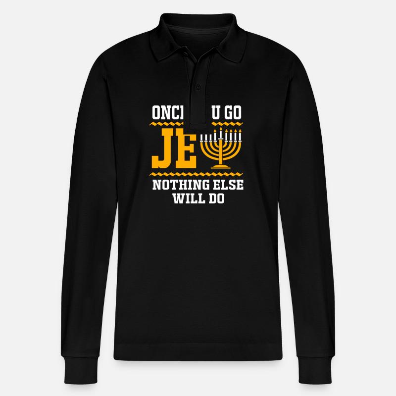 Chanukkah - Stanley/Stella Unisex Bio-Langarm-Poloshirt Prepster - Schwarz