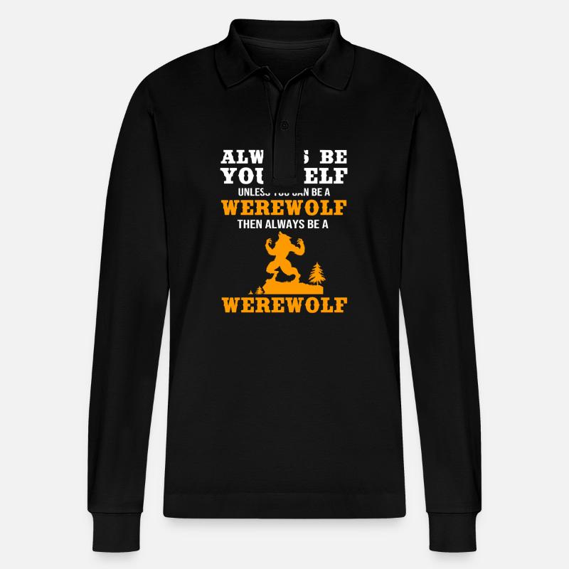 Werwolf - Stanley/Stella Unisex Bio-Langarm-Poloshirt Prepster - Schwarz