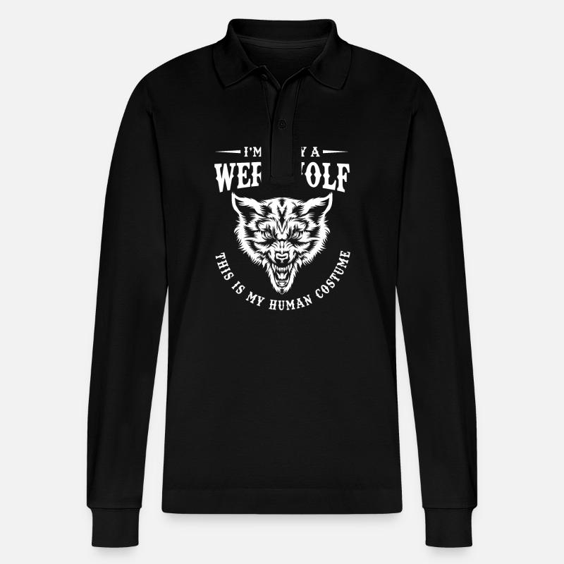 Werwolf - Stanley/Stella Unisex Bio-Langarm-Poloshirt Prepster - Schwarz