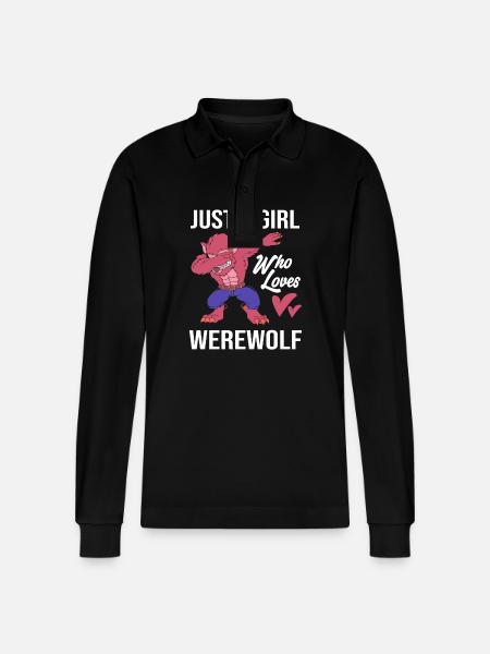 Werewolf - Stanley/Stella Organic Unisex Long-Sleeved Polo Shirt Prepster - black