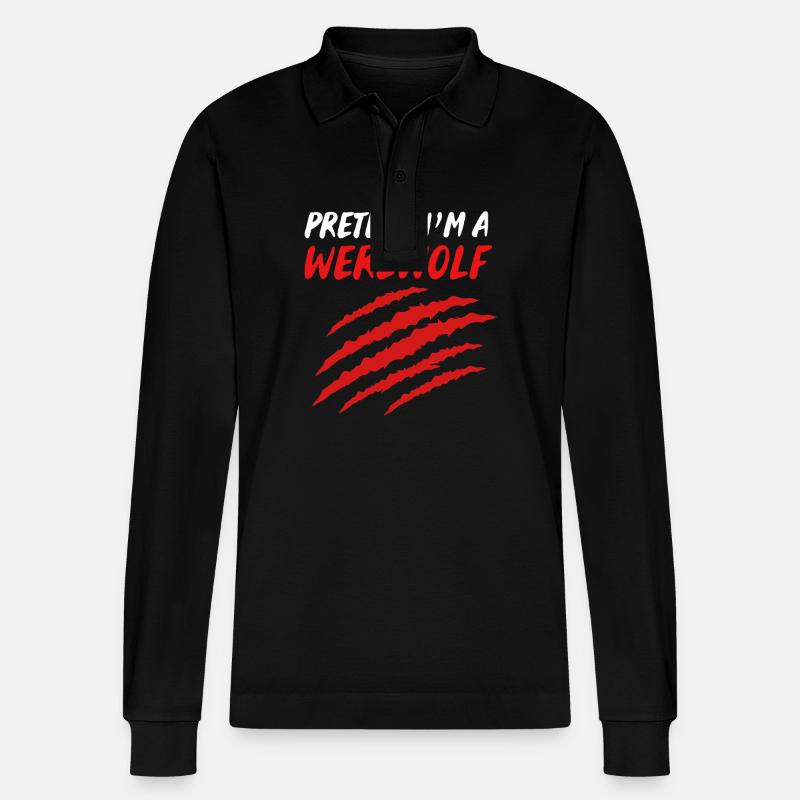 Werwolf - Stanley/Stella Unisex Bio-Langarm-Poloshirt Prepster - Schwarz