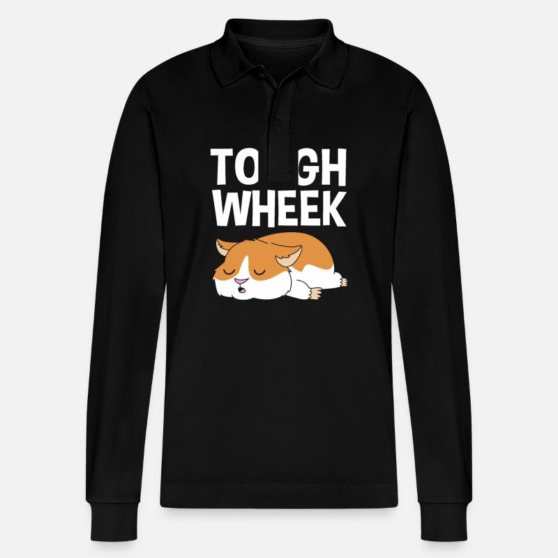 Meerschweinchen - Stanley/Stella Unisex Bio-Langarm-Poloshirt Prepster - Schwarz