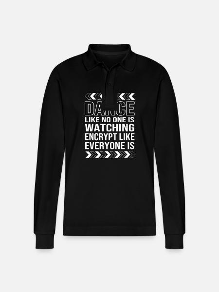 Cybersecurity Cyber Programmer Hacker - Stanley/Stella Organic Unisex Long-Sleeved Polo Shirt Prepster - black