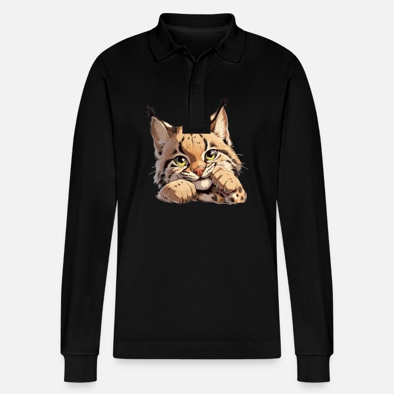 Bobcats Rotluchse Rotluchs Luchs - Stanley/Stella Unisex Bio-Langarm-Poloshirt Prepster - Schwarz