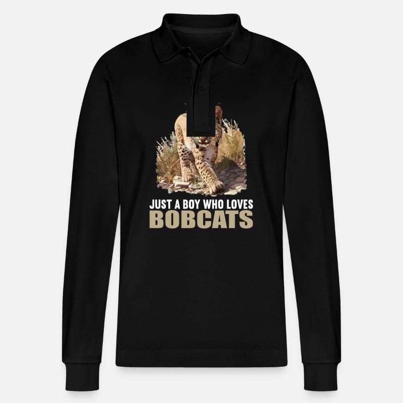 Bobcats Rotluchse Rotluchs Luchs - Stanley/Stella Unisex Bio-Langarm-Poloshirt Prepster - Schwarz