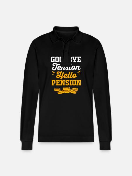 Retirement Pensioner Pensioner - Stanley/Stella Organic Unisex Long-Sleeved Polo Shirt Prepster - black