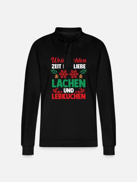 Père Noël Noël Noël - Polo à manches longues bio PREPSTER Stanley/Stella Unisexe - noir