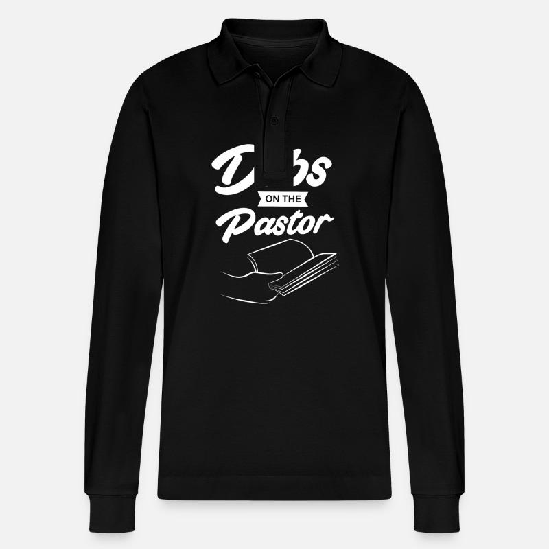 Pfarrer - Stanley/Stella Unisex Bio-Langarm-Poloshirt Prepster - Schwarz