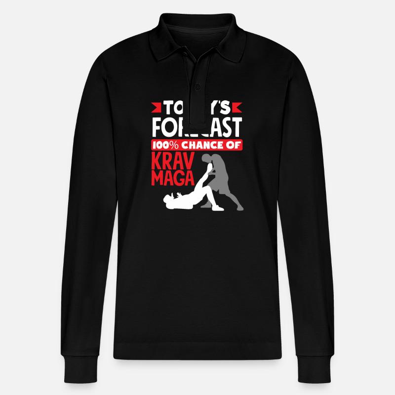 Prédiction de Krav Maga - Polo à manches longues bio PREPSTER Stanley/Stella Unisexe - noir