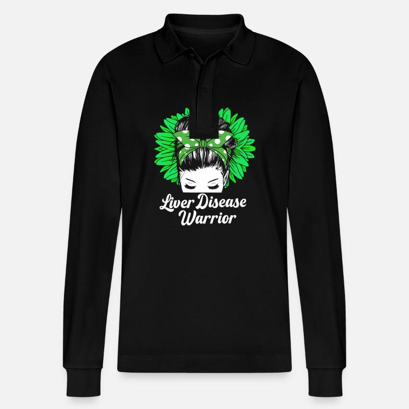 Lebererkrankung - Stanley/Stella Unisex Bio-Langarm-Poloshirt Prepster - Schwarz