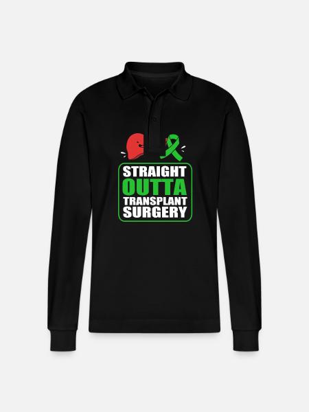 Liver disease - Stanley/Stella Organic Unisex Long-Sleeved Polo Shirt Prepster - black