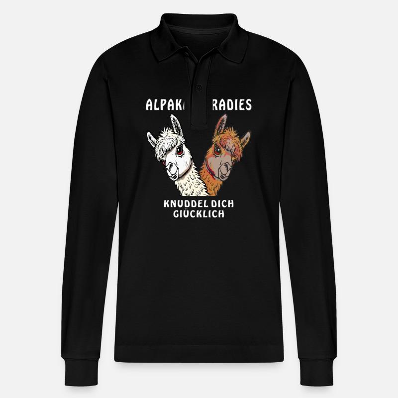 ALPAGA PARADISE BLOTTISSEZ-VOUS JOYEUSEMENT - Polo à manches longues bio PREPSTER Stanley/Stella Unisexe - noir