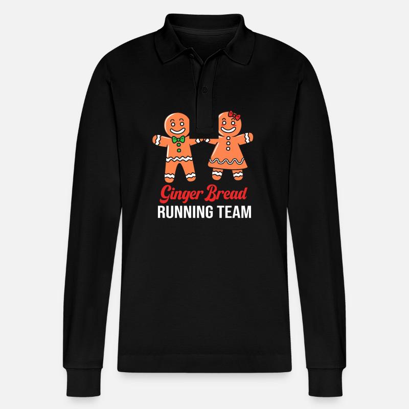 Lebkuchenmann Lebkuchenherz Lebkuchen Naschen - Stanley/Stella Unisex Bio-Langarm-Poloshirt Prepster - Schwarz