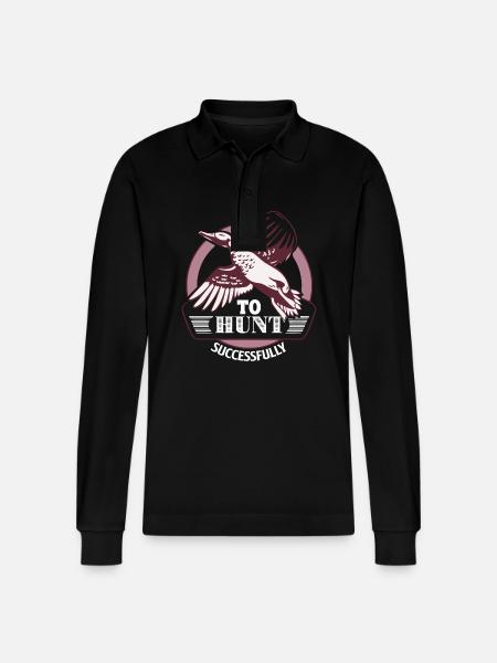 Duck Hunting To Hunt Successfully - Stanley/Stella Organic Unisex Long-Sleeved Polo Shirt Prepster - black