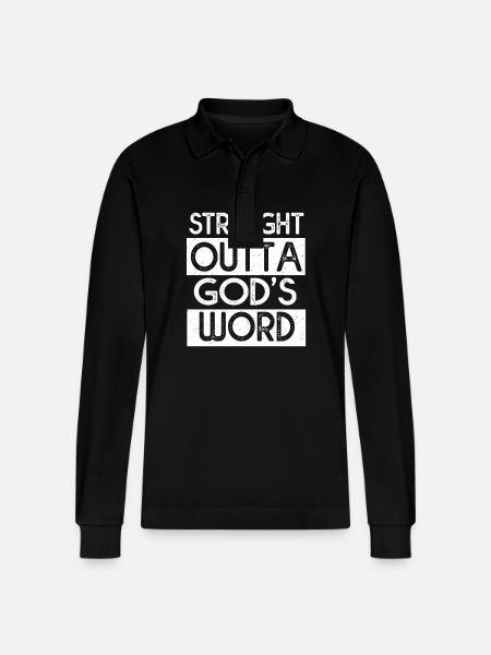 Youth pastor - Stanley/Stella Organic Unisex Long-Sleeved Polo Shirt Prepster - black