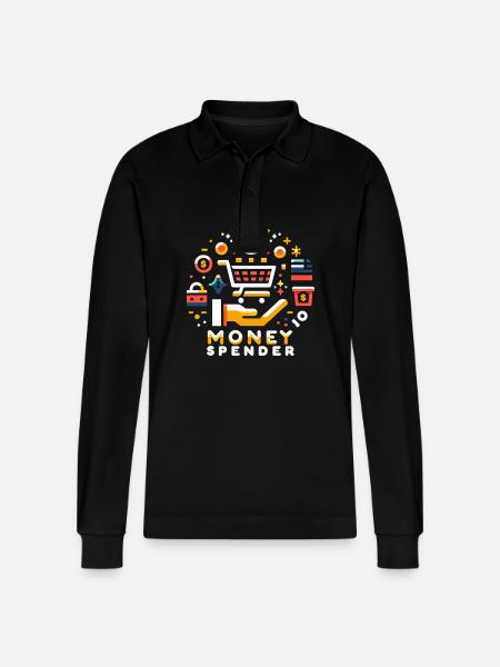 Money Spender 5 - Stanley/Stella Unisex Bio-Langarm-Poloshirt Prepster - Schwarz