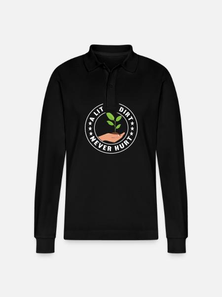 Bodenwissenschaftler Soil Science - Stanley/Stella Organic Unisex Long-Sleeved Polo Shirt Prepster - black