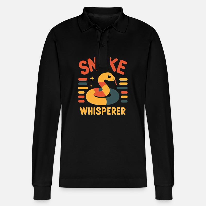 Snake Whisperer 3 - Stanley/Stella Unisex Bio-Langarm-Poloshirt Prepster - Schwarz