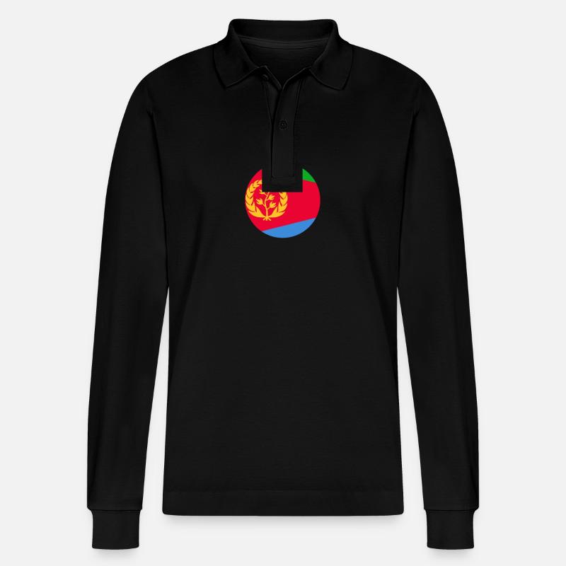 Érythrée Drapeau érythréen Érythréen - Polo à manches longues bio PREPSTER Stanley/Stella Unisexe - noir