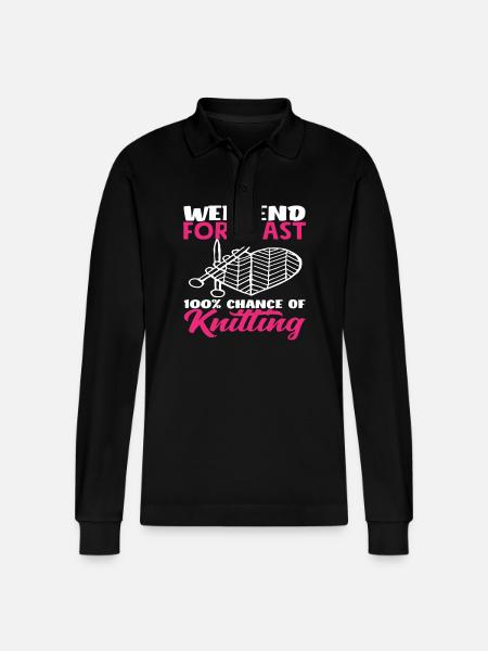 Weekendvejr strikning 100% mulighed - Stanley/Stella Prepster økologisk unisex langærmet poloshirt - sort