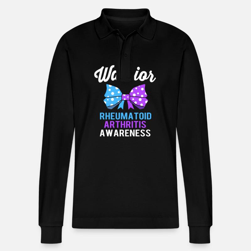 Rheuma Arthritis - Stanley/Stella Unisex Bio-Langarm-Poloshirt Prepster - Schwarz