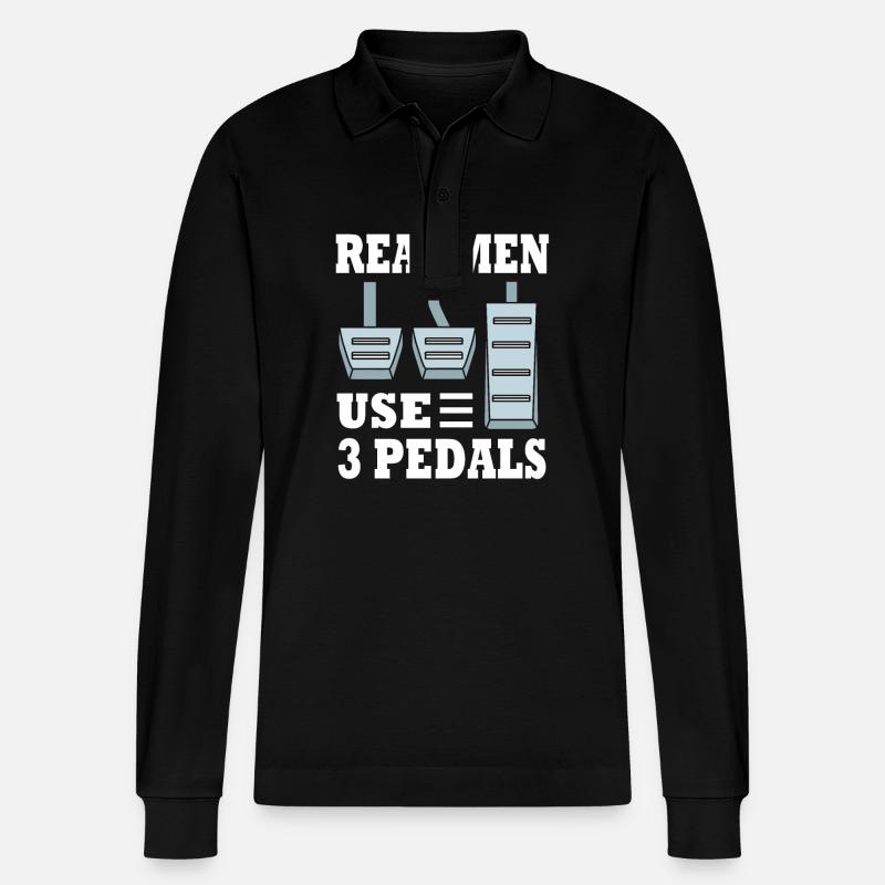 Autofahrer - Stanley/Stella Unisex Bio-Langarm-Poloshirt Prepster - Schwarz