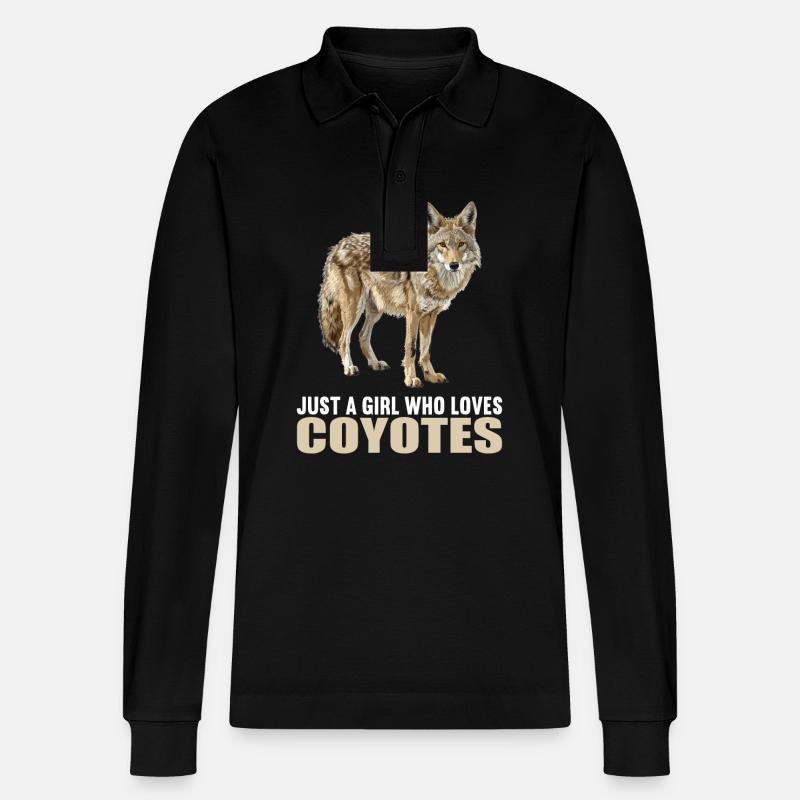 Coyotes Coyote - Polo à manches longues bio PREPSTER Stanley/Stella Unisexe - noir